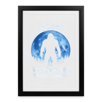 Bigfoot Sasquatch Yeti Cryptid Creatures Big Foot - Framed poster (27 × 37 cm) - black - Front