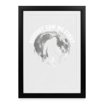 Bigfoot Sasquatch Yeti Cryptid Creatures Big Foot - Framed poster (27 × 37 cm) - black - Front