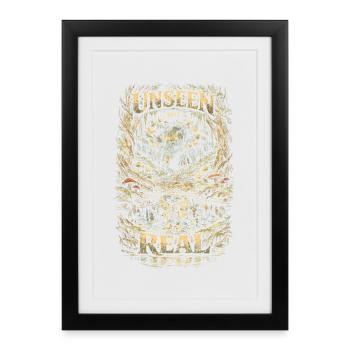 Fairycore Fairy Gothic Invisible Mais Réel - Affiche encadrée (27 × 37 cm) - noir - Devant