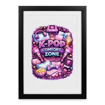 K Pop Comfort Zone - Framed poster (27 × 37 cm) - black - Front