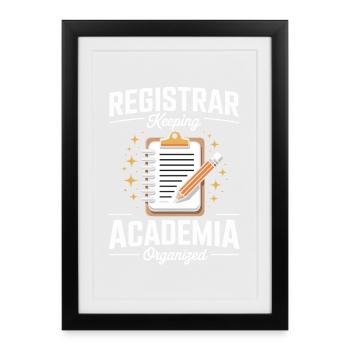 Secrétariat de l’école Bureau de l’école Organisation de loisirs - Affiche encadrée (27 × 37 cm) - noir - Devant