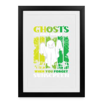 Ghost Hunter Halloween English Saying - Framed poster (27 × 37 cm) - black - Front
