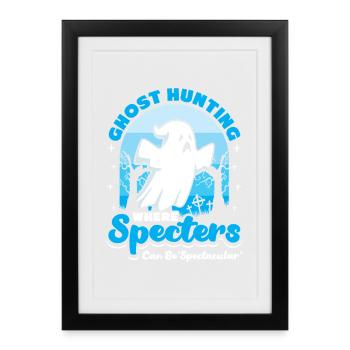 Ghost Hunter Halloween English Saying - Framed poster (27 × 37 cm) - black - Front