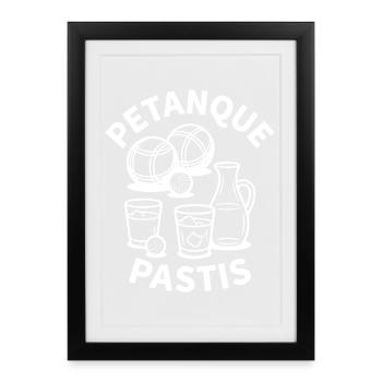 Petanque Pastis Boule Ball Sport - Framed poster (27 × 37 cm) - black - Front