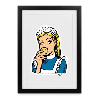 Maid and Cookie Pop Art - Framed poster (27 × 37 cm) - black - Front