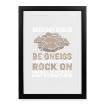 Géologie Archéologie - Affiche encadrée (27 × 37 cm) - noir - Devant
