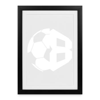 NO. 8 FOOTBALLER NUMBER 8 FOOTBALL 8TH BIRTHDAY - Framed poster (27 × 37 cm) - black - Front