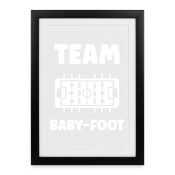 Équipe Baby-Foot - Affiche encadrée (27 × 37 cm) - noir - Devant