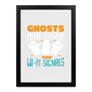 Ghost Hunter Halloween English Saying - Framed poster (27 × 37 cm) - black - Front