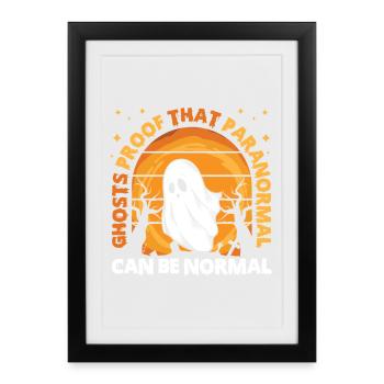 Ghost Hunter Halloween English Saying - Framed poster (27 × 37 cm) - black - Front