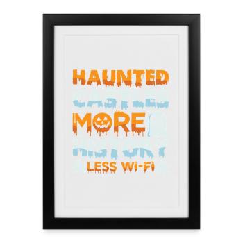 Ghost Hunter Halloween English Saying - Framed poster (27 × 37 cm) - black - Front
