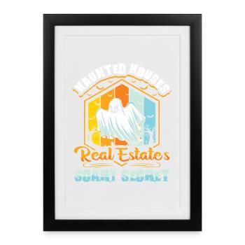 Ghost Hunter Halloween English Saying - Framed poster (27 × 37 cm) - black - Front
