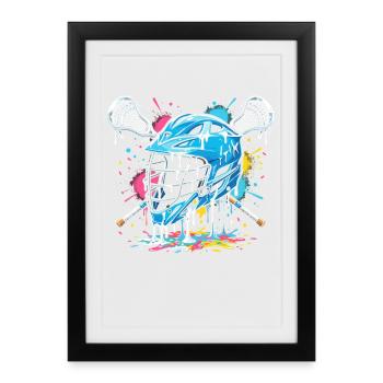 Lacrosse, Lacrosse players, Lacrosse graphics - Framed poster (27 × 37 cm) - black - Front