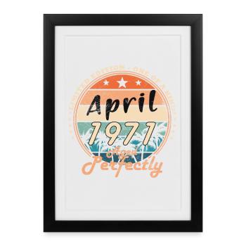 April 1971 - Framed poster (27 × 37 cm) - black - Front