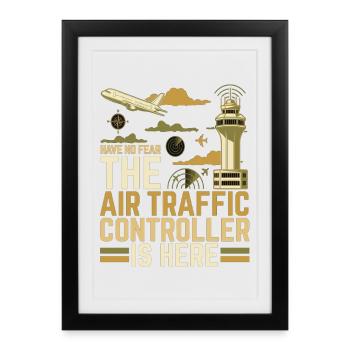 Air Traffic Controller Saying Air Traffic Controller - Framed poster (27 × 37 cm) - black - Front