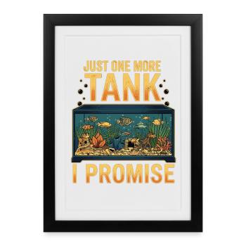 Aquarium dit juste un aquarium de plus - Affiche encadrée (27 × 37 cm) - noir - Devant