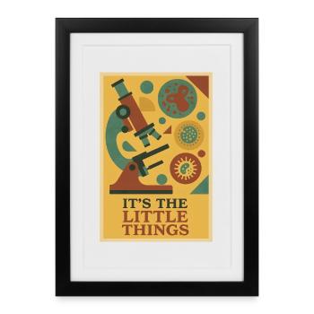 The Little Things | Microbiology Microscope - Framed poster (27 × 37 cm) - black - Front