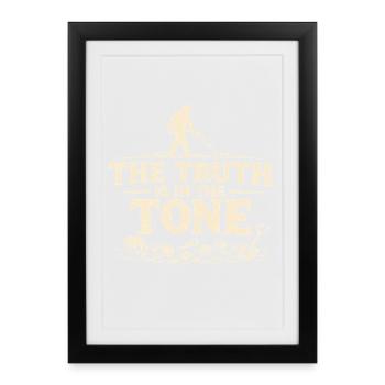The truth is in the tone | Probe Detector - Framed poster (27 × 37 cm) - black - Front