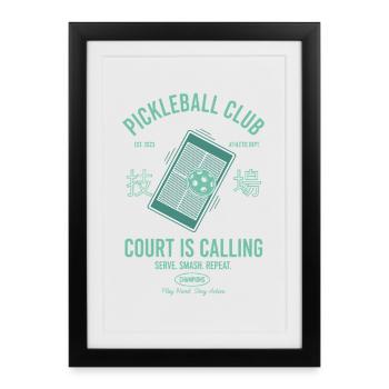 Pickleball Court Is Calling Funny Player - Framed poster (27 × 37 cm) - black - Front