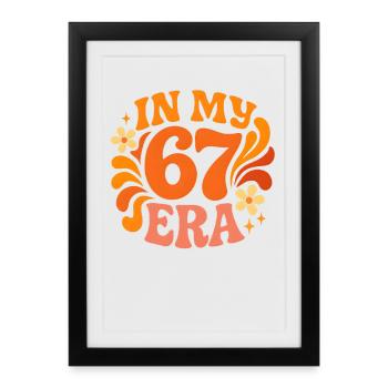 Dans mon anniversaire d’humour italien de cerveau pourri de l’ère 67 - Affiche encadrée (27 × 37 cm) - noir - Devant