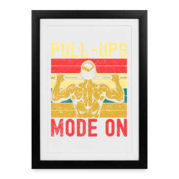 Mode Tractions Fitness Fanatics sur la salle de gymnase de calistnique - Affiche encadrée (27 × 37 cm) - noir - Devant