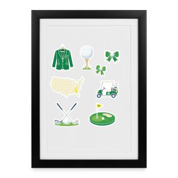 Golf Universe Sticker Set - Framed poster (27 × 37 cm) - black - Front
