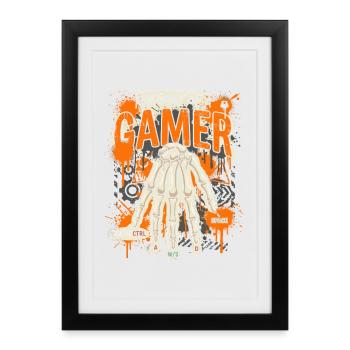 Anatomie d’un joueur - Affiche encadrée (27 × 37 cm) - noir - Devant