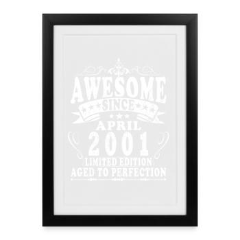 Édition limitée avril 2001 - Affiche encadrée (27 × 37 cm) - noir - Devant