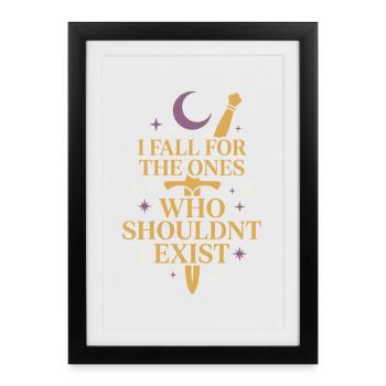 Romantasy Fantasy Romance Booktok Spicy Reader - Framed poster (27 × 37 cm) - black - Front