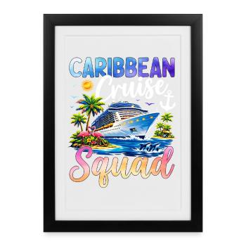 Caribbean Cruise Squad - Framed poster (27 × 37 cm) - black - Front