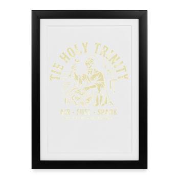 Holy Trinity Mechanic Print - Framed poster (27 × 37 cm) - black - Front