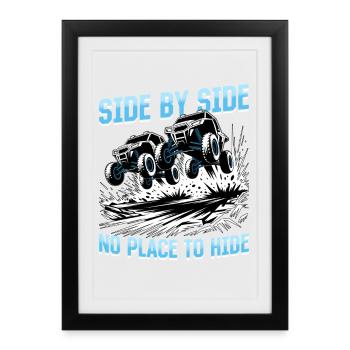 UTV Off Road 4 Wheeler Side by side - Framed poster (27 × 37 cm) - black - Front