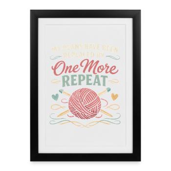 Another report | Knitting Humor - Framed poster (27 × 37 cm) - black - Front