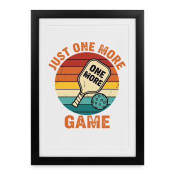 Pickleball drôle Juste un jeu de plus Amour - Affiche encadrée (27 × 37 cm) - noir - Devant