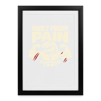 Emo Dinosaur Funny Gym Sad Workout Lifting - Framed poster (27 × 37 cm) - black - Front
