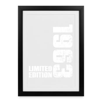 63 Year Old 1963 Birthday Gift Men Women - Framed poster (27 × 37 cm) - black - Front