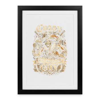 Festival médiéval du gars de la Renaissance fou - Affiche encadrée (27 × 37 cm) - noir - Devant