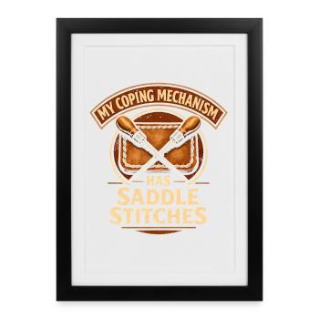 My Valve: Saddle Stitch | Sewing Leather - Framed poster (27 × 37 cm) - black - Front