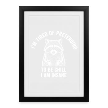 Minimalist star dot pattern - Framed poster (27 × 37 cm) - black - Front
