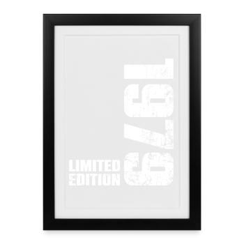 Cadeau d'anniversaire 47 ans 1979 Homme Femme - Affiche encadrée (27 × 37 cm) - noir - Devant