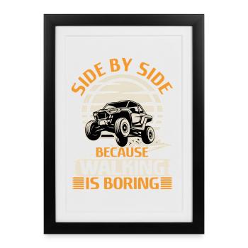 UTV Off Road 4 Wheeler Side by side - Framed poster (27 × 37 cm) - black - Front