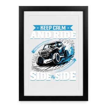 UTV Off Road 4 Wheeler Side by side - Framed poster (27 × 37 cm) - black - Front