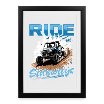 UTV Off Road 4 Wheeler Side by side - Framed poster (27 × 37 cm) - black - Front