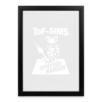 ToF-SIMS Ion Mass Spectrometry Sputtering - Framed poster (27 × 37 cm) - black - Front
