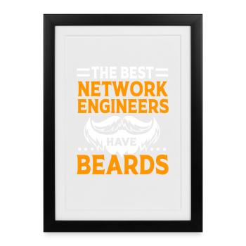 Network Computer Scientist Programmer Admin - Framed poster (27 × 37 cm) - black - Front
