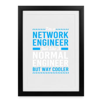 Network Computer Scientist Programmer Admin - Framed poster (27 × 37 cm) - black - Front