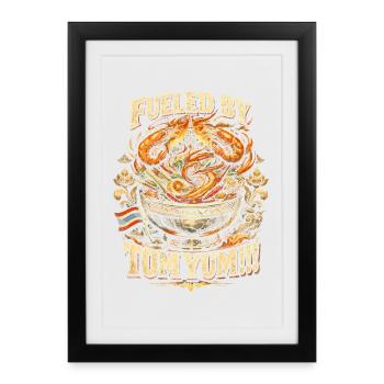 Thailand Thai Pride Fueled By Tom Yum - Framed poster (27 × 37 cm) - black - Front