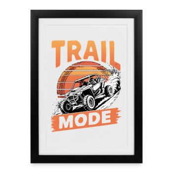 UTV Off Road 4 Wheeler Side by side - Framed poster (27 × 37 cm) - black - Front