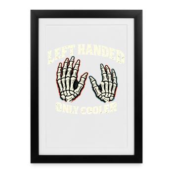Gauchers seulement mains squelettes fraîches - Affiche encadrée (27 × 37 cm) - noir - Devant