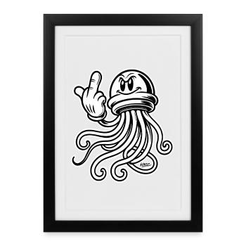 Defiant Jellyfish Gesture - Framed poster (27 × 37 cm) - black - Front
